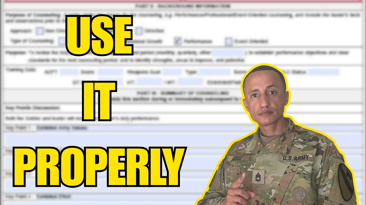 Use new Army Counseling Form - New Counseling Form DA 4856 Explained