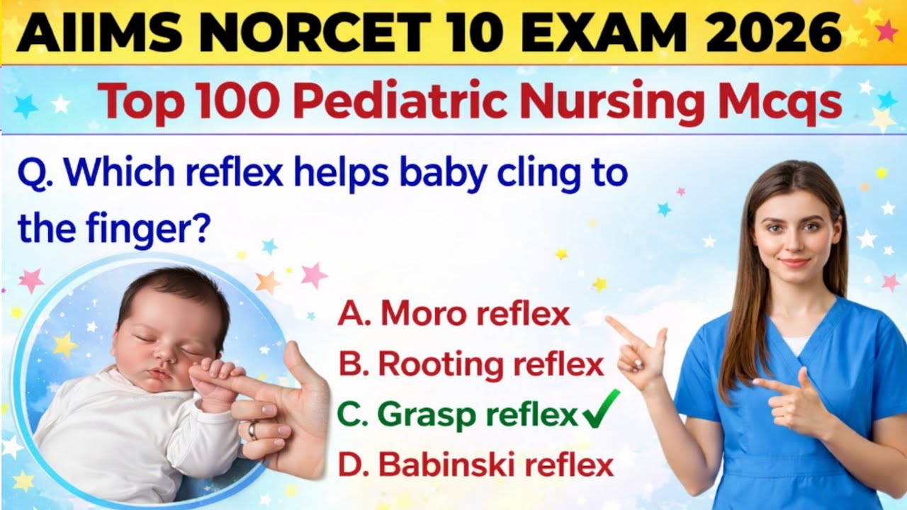 Экзамен AIIMS NORCET 10 | 100 лучших вопросов с множественным выбором по педиатрическому сестринс...