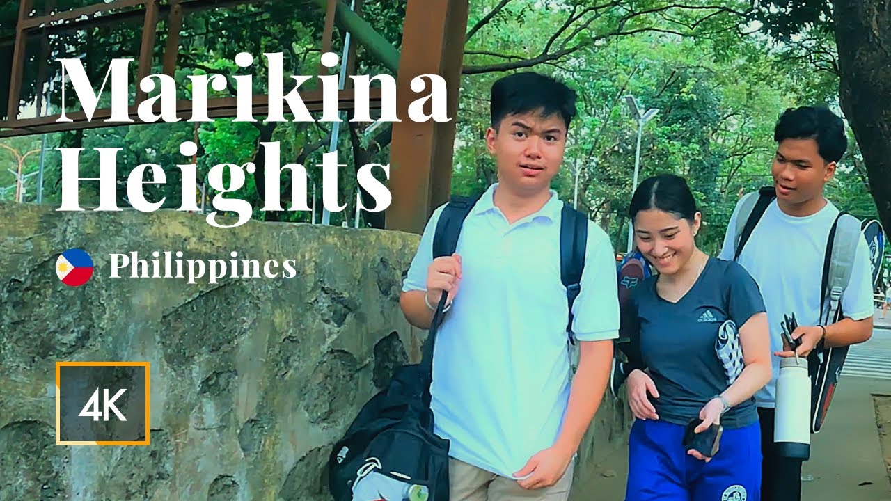 4K Walking in Parks around Marikina Heights in Marikina City, Philippines.