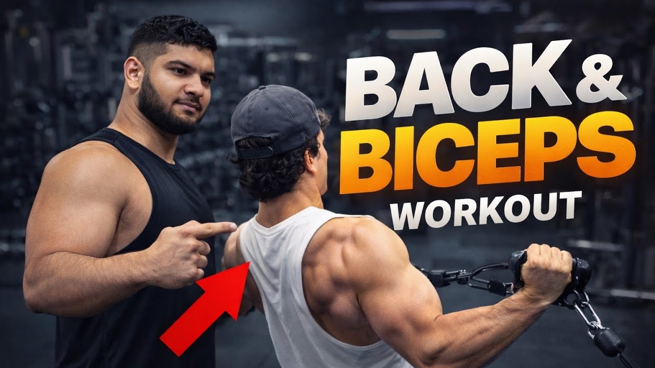 Back & Biceps Workout for Strength & Size 💪 | #fitnessjourney #gym #motivation 