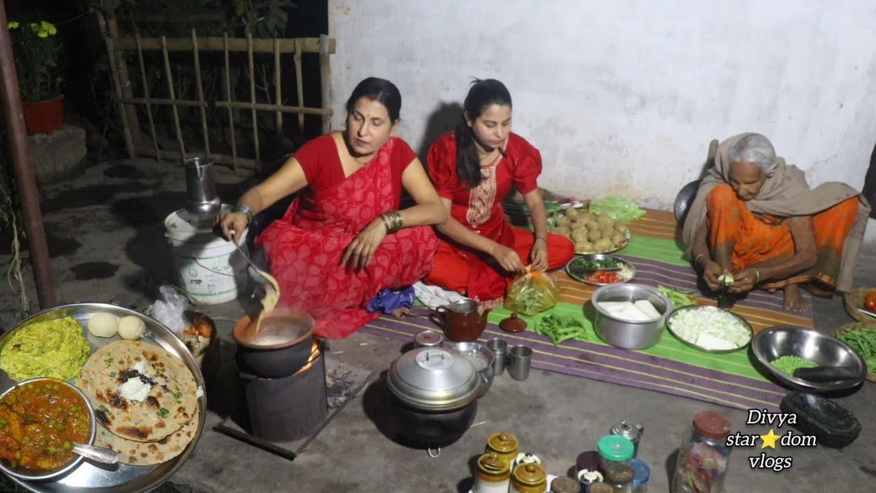 Village Cooking | Lauki Raita | Aaloo Mator Ki Sabji | आटे का सबसे आसान Tanduri Roti Recipe | Dinner