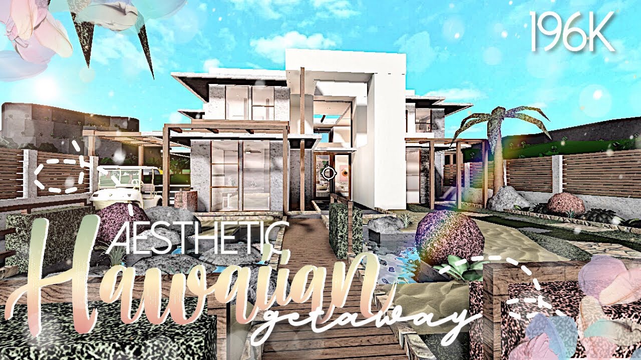 BLOXBURG II Aesthetic Hawaiian Getaway 165K I Mobile Speedbuild