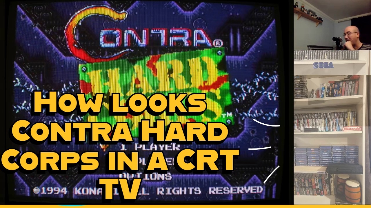Contra Hard Corps Probotector recorded from a CRT TV