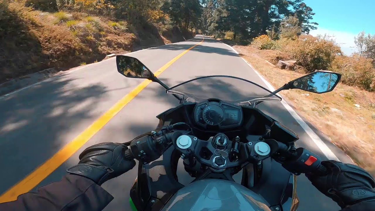 NINJA 400 KAWASAKI CURVEANDO / RUTA Paso de cortés México