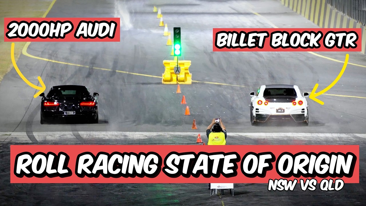 Roll Racing 91 State of Origin NSW vs QLD with 1000hp+ Evo’s, 1800hp+ GTR’s and 2000hp Supercars