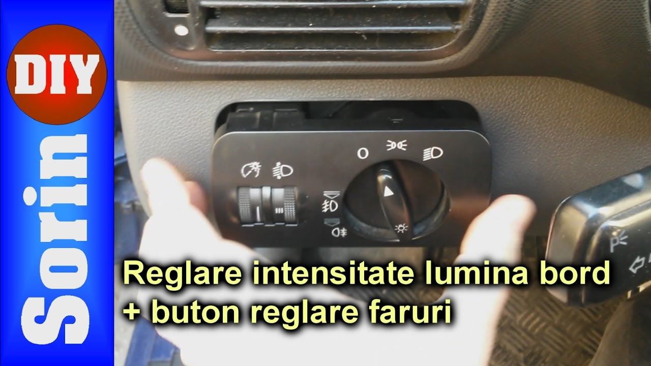 Buton intensitate lumina bord + nivel faruri - Seat Leon 1m / Toledo 2