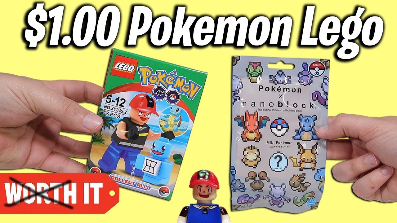 Lego Pokemon за 1 доллар против Lego Pokemon за 10 долларов