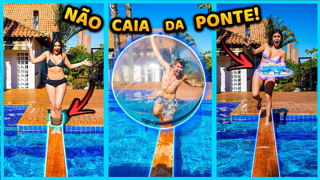 NÃO CAIA DA PONTE NA PISCINA!! ( ISSO É IMPOSSÍVEL ) [ REZENDE EVIL ]