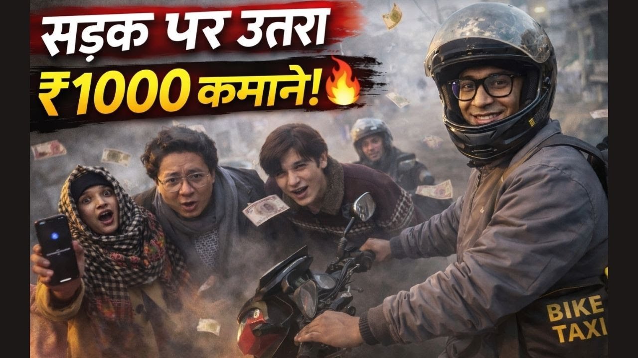 Earning ₹1000 on the streets | Bike Taxi Vlog