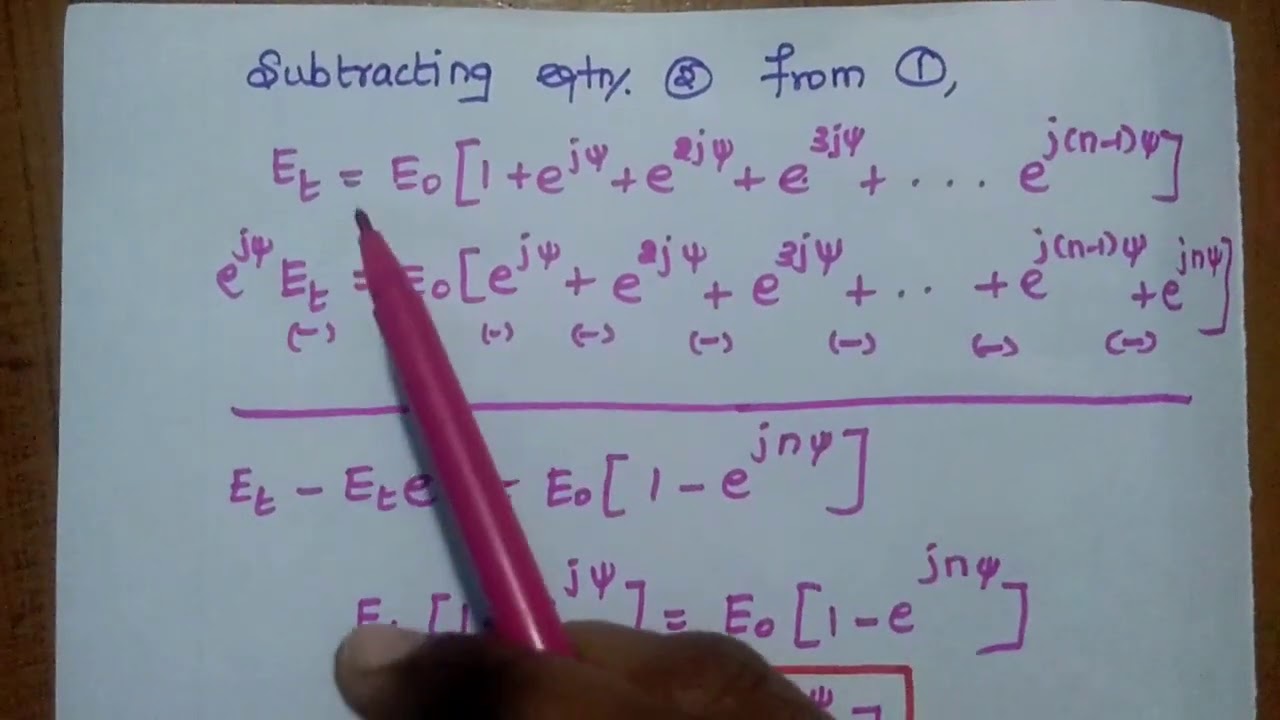 N - Element Uniform Linear Array - Array Factor Derivation
