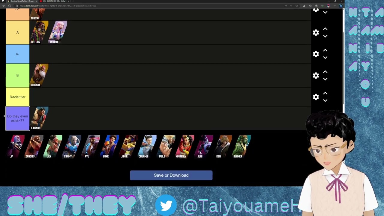 『Street Fighter 6』Day 6 Tier list | straight facts, gay vtuber