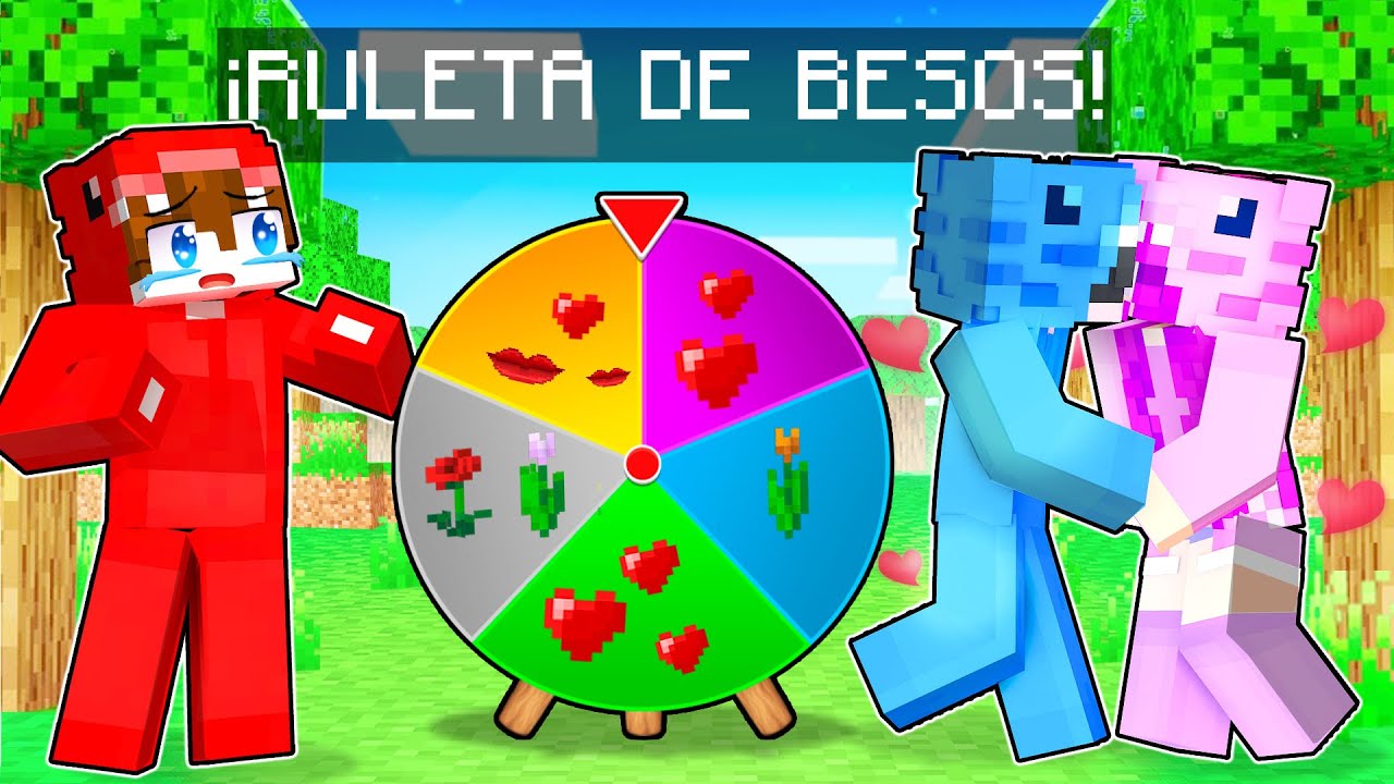 NACHO y DAGAR JUEGAN a LA RULETA DE BESOS 😍🔥  ¿NACHO BESA a LIA?  MINECRAFT con DAGAR y NACHO