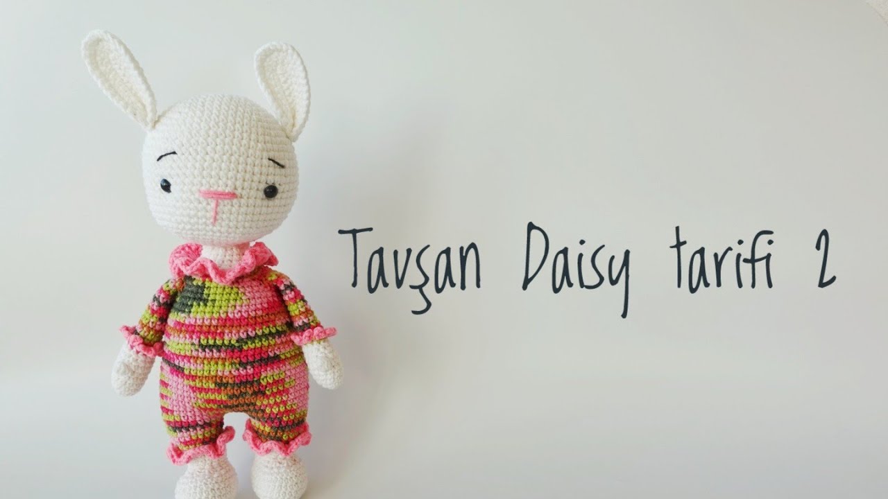 AMİGURUMİ TAVŞAN (Daisy tavşan tarifi 2) #amigurumi #amigurumitavşan