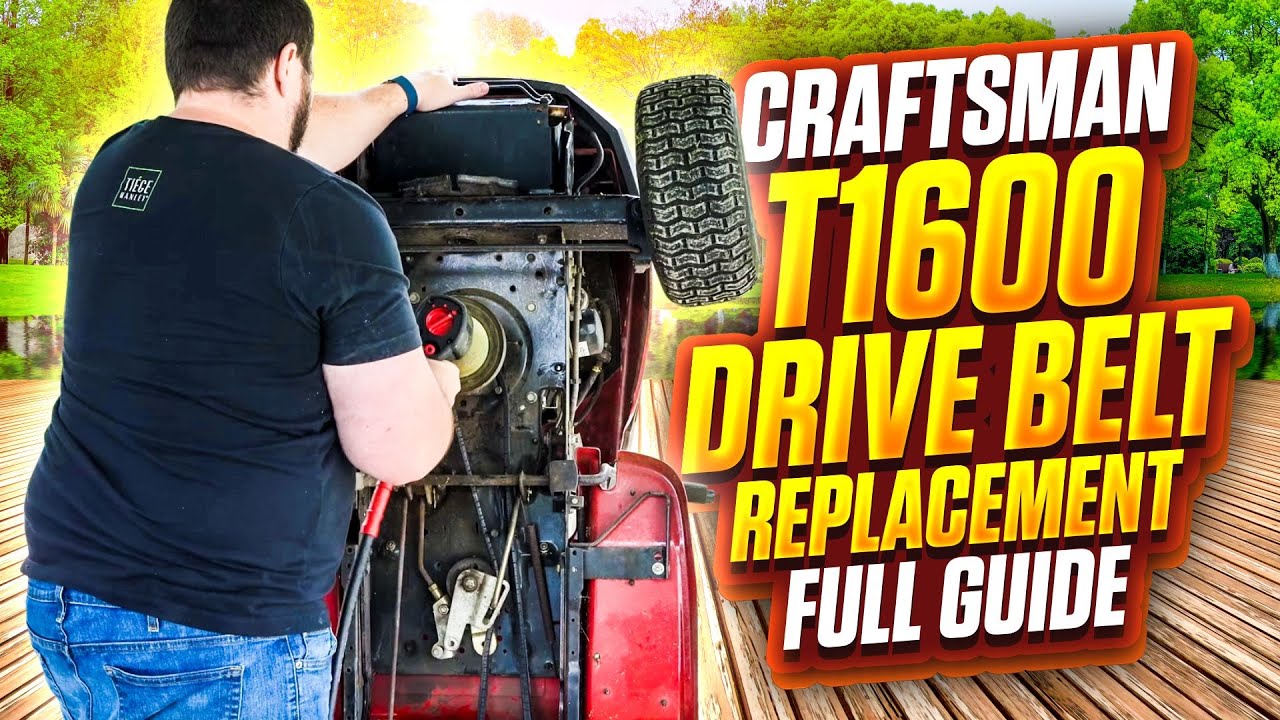 Замена приводного ремня газонокосилки Craftsman T1600 | Замена обоих приводных ремней.