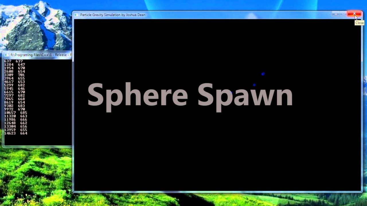 Testing my 3D Gravity Simulation Program A2