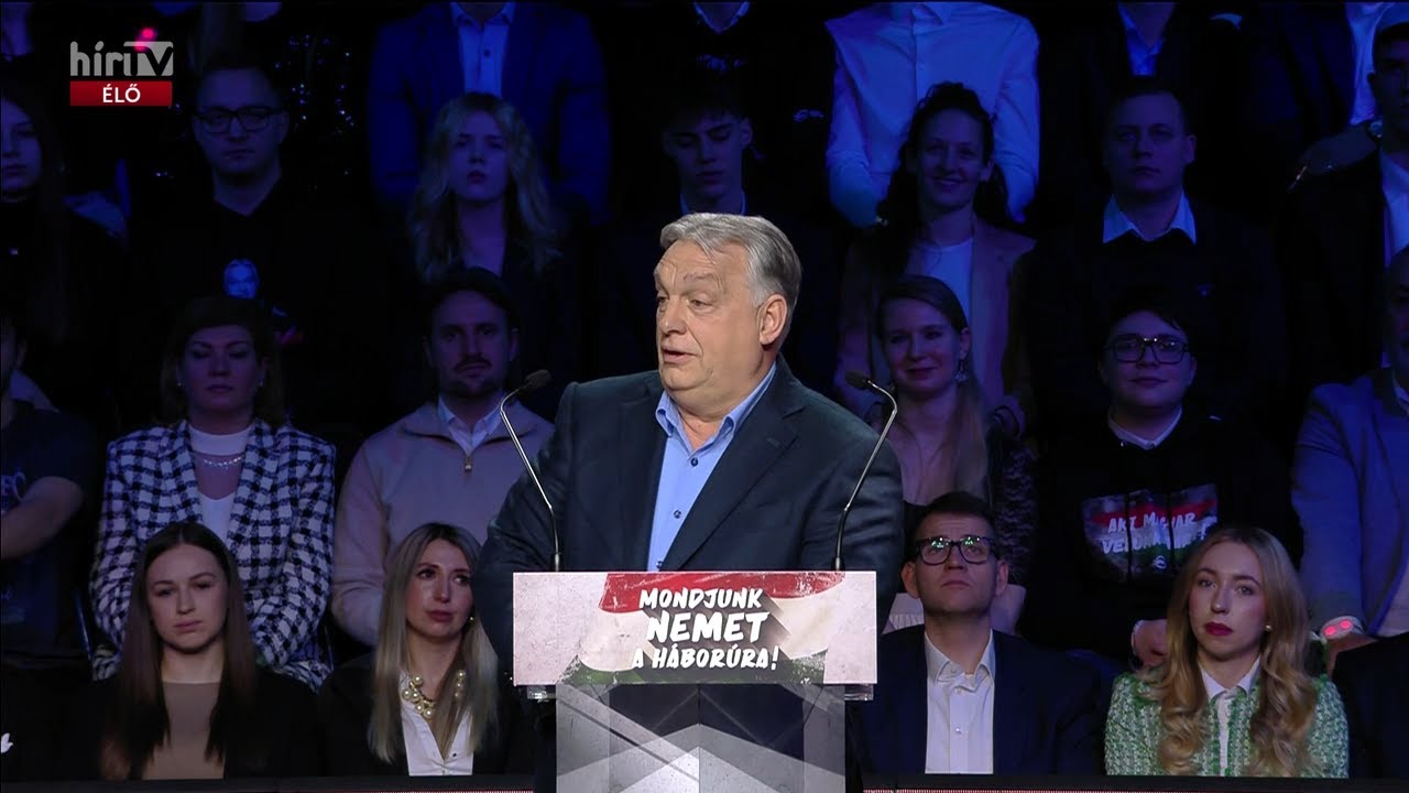 DPK - Háborúellenes gyűlés: Kaposvár - Orbán Viktor - HírTV