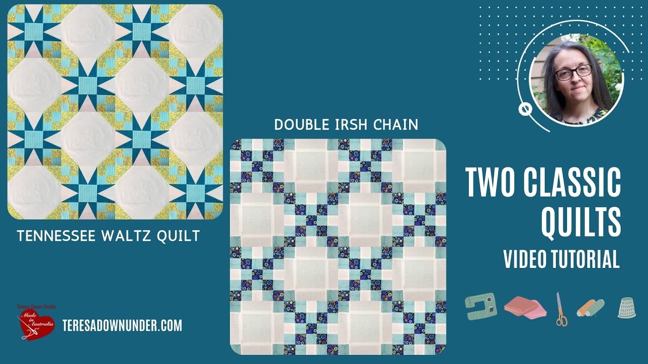 Two classic quilts - Double Irish chain and Tennessee Waltz quilt