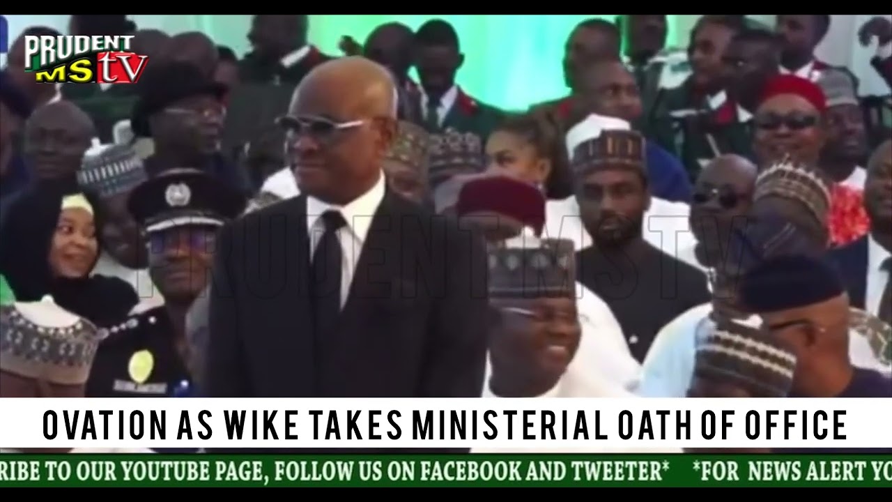 MOMENT NYESOME WIKE WAS CALLED UP TO TAKE OATH OF OFFICE AS A MINISTER.