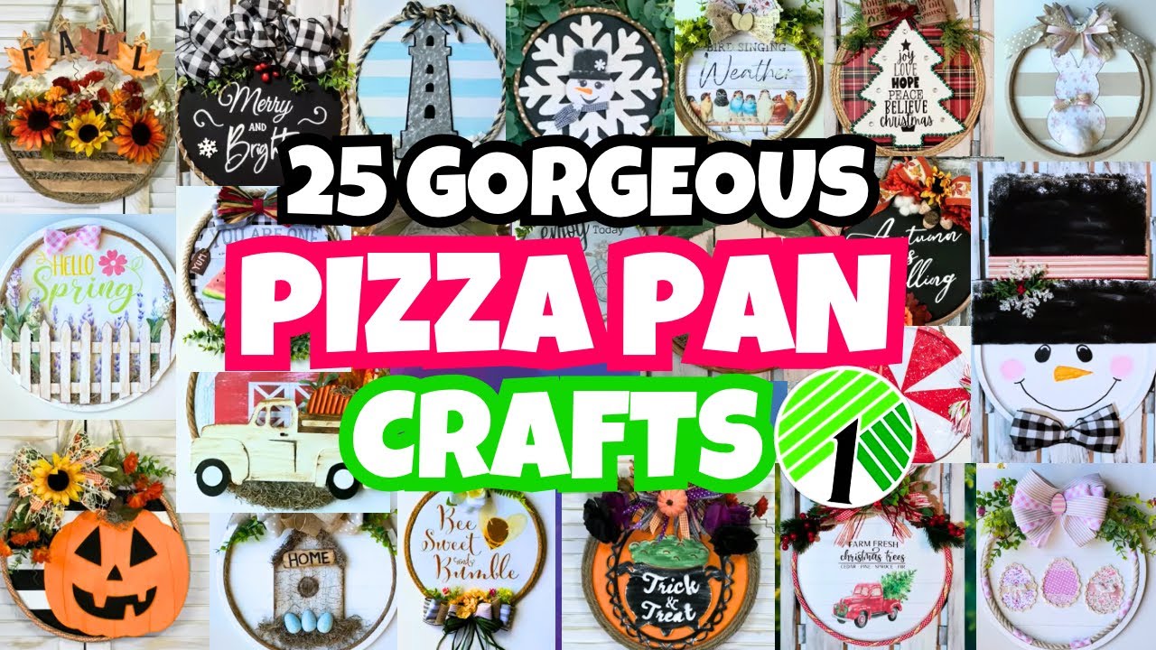 4 Season PIZZA PAN CRAFT IDEAS | Pizza Pan Hacks | Fall, Christmas, Easter, Summer Pizza Pan DIYS