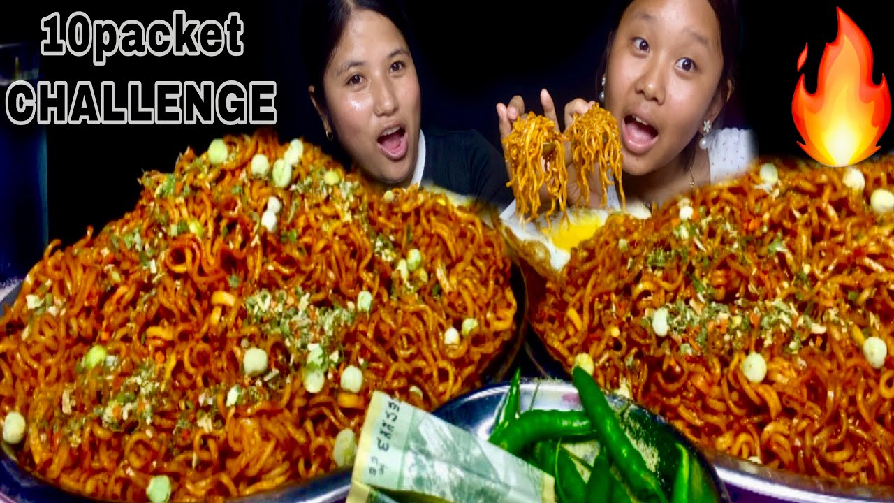 SPICY 10 packet 2pm noodles challenge❤️🔥🙇‍♀️