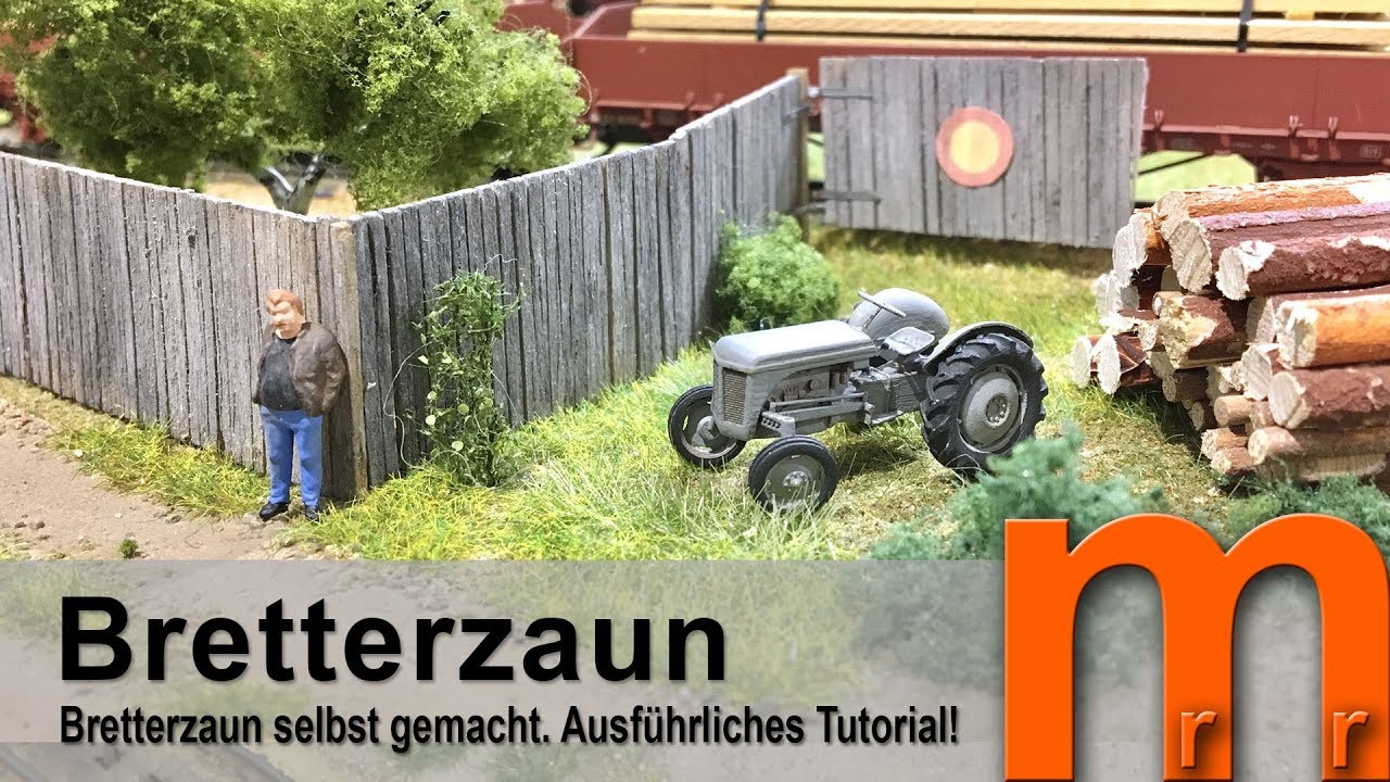 Bretterzaun selbst gemacht für H0 Modelleisenbahn
