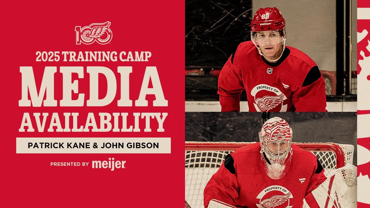 Patrick Kane and John Gibson Media | Detroit Red Wings Training Camp - Sept. 19, 2025