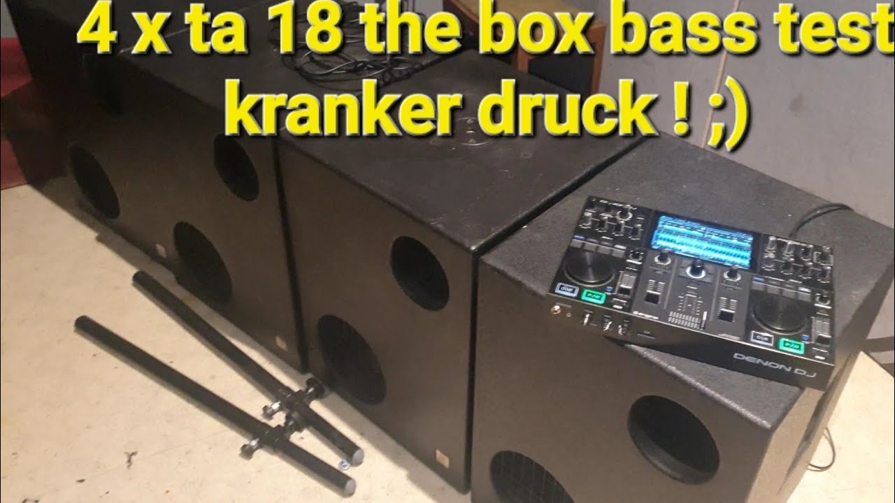 4 x ta 18 the box thomann bass test