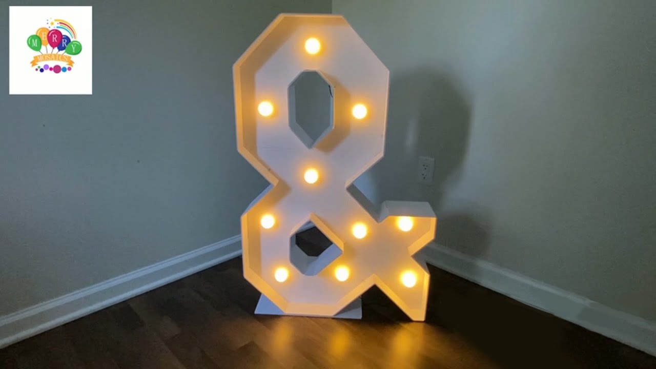 3FT Block Marquee Sign & Assembly Video by Merry Mosaics