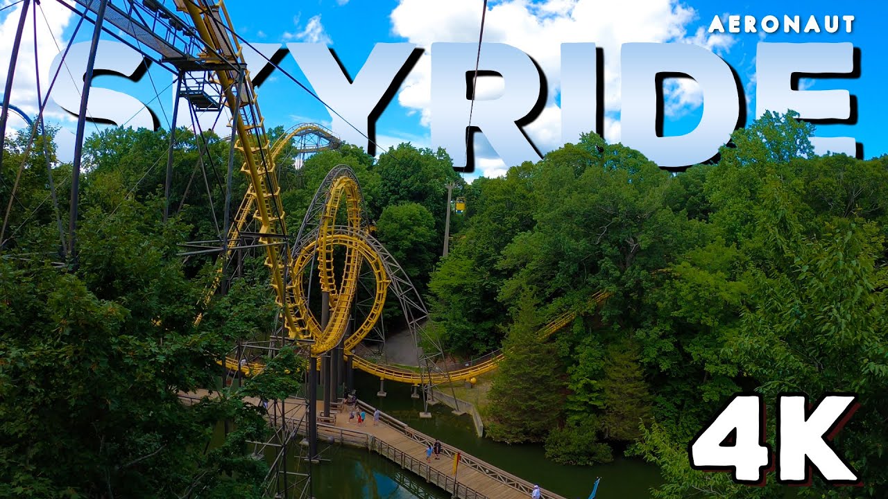 POV: Aeronaut Skyride at Busch Gardens Williamsburg 2022 4K 30FPS | New France to England #skyride