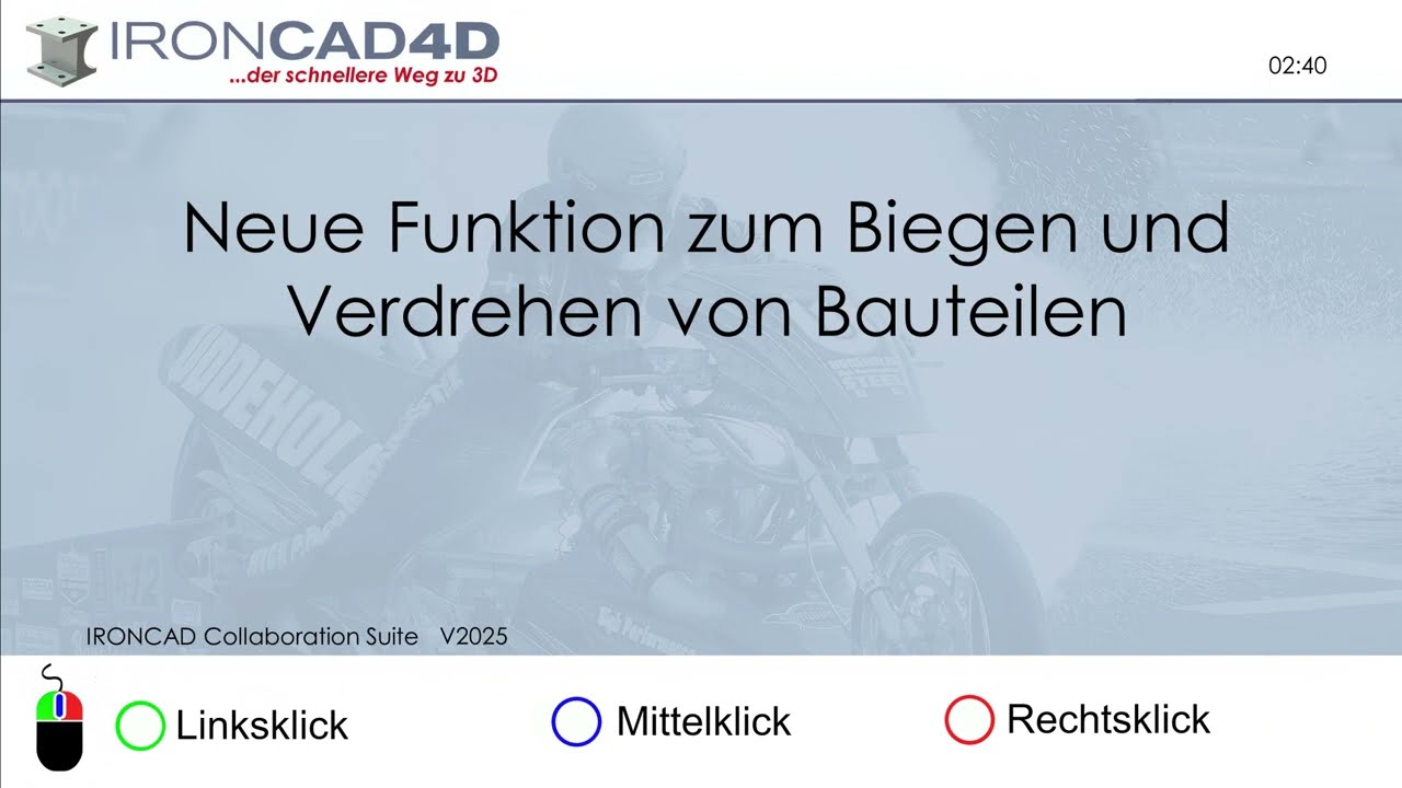 Neue Funktion zum Biegen und Verdrehen von Bauteilen