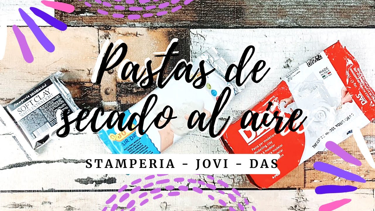 😊 PASTA de MODELAR de SECADO al AIRE / Extra Light Soft Clay de STAMPERIA, JOVI y DAS (REVIEW)💜