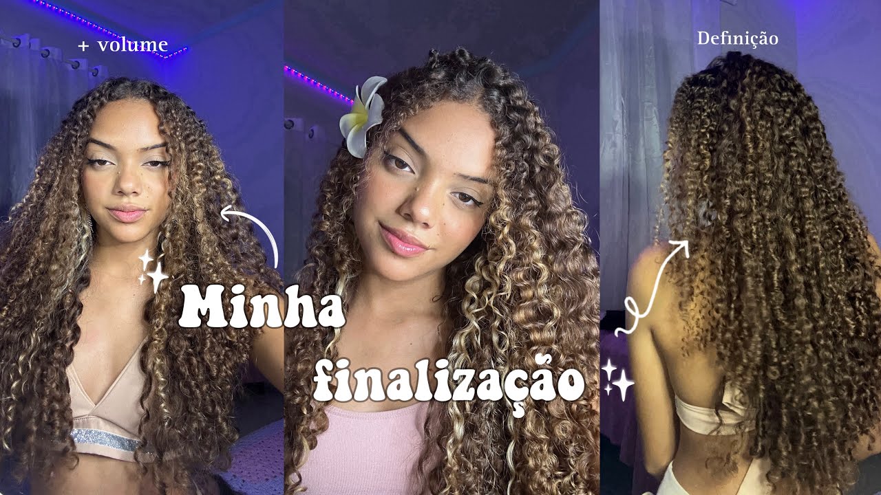 Finalizando meu cabelo 3b-3c definição + volume