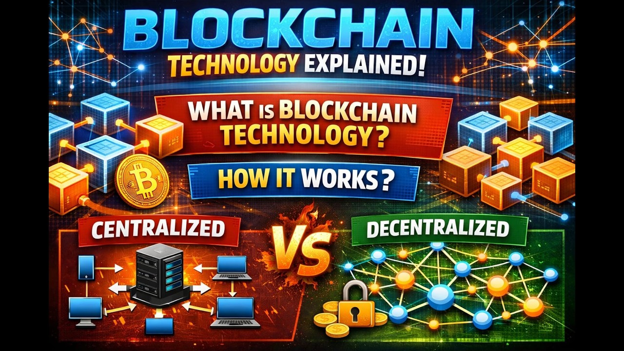 BLOCKCHAIN TECHNOLOGY ,what is blockchain technology,centralized decentralised