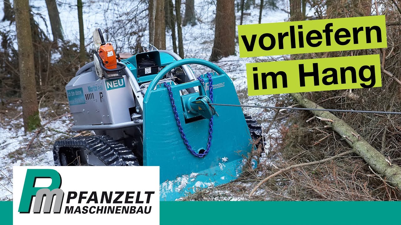 Moritz im Einsatz - Vorliefern im Hang