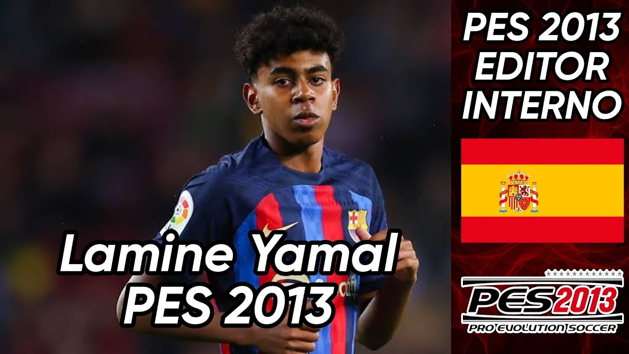 Lamine Yamal (FC Barcelona) Pes 2013 face and stats.