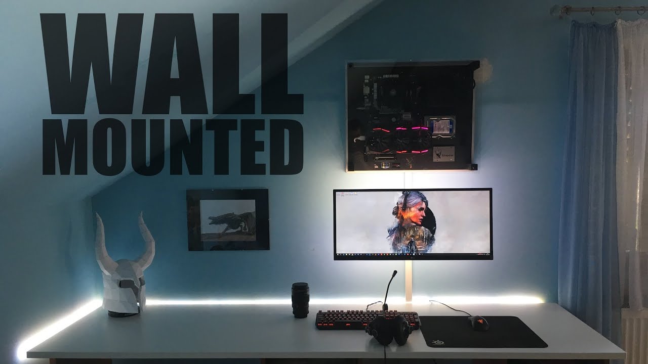 Custom Wall Mounted PC Case | Clean Setup 2019