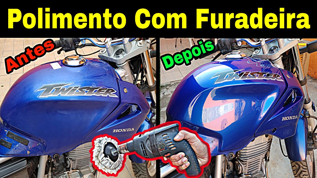 Como Polir Tanque de Moto com Furadeira