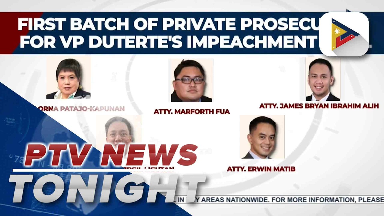 First batch of private prosecutors for impeachment trial vs VP Sara Duterte revealed