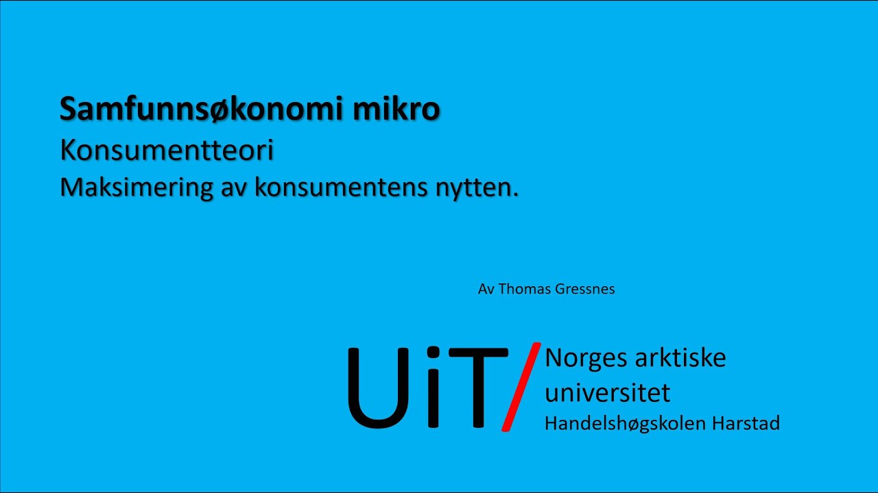 Maksimering av konsumentens nytte