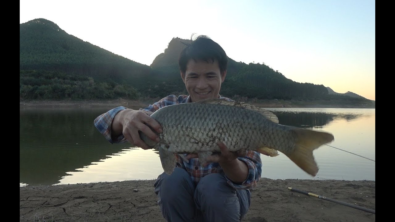 小莫运气太牛了，水库钓鱼渔获拿第一，收获两条巨货