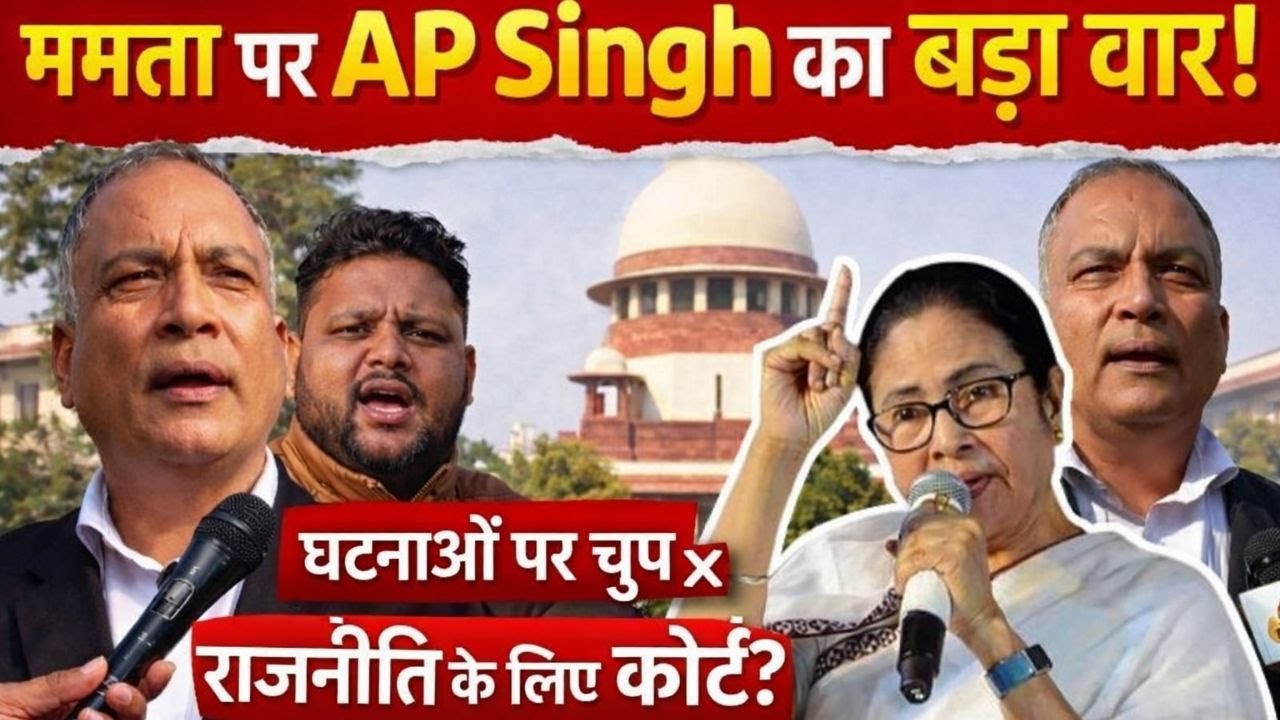 Mamata Banerjee पर AP Singh का तीखा हमला! जघन्य घटनाओं पर चुप, राजनीति के लिए कोर्ट में हाज़िर? |SIR