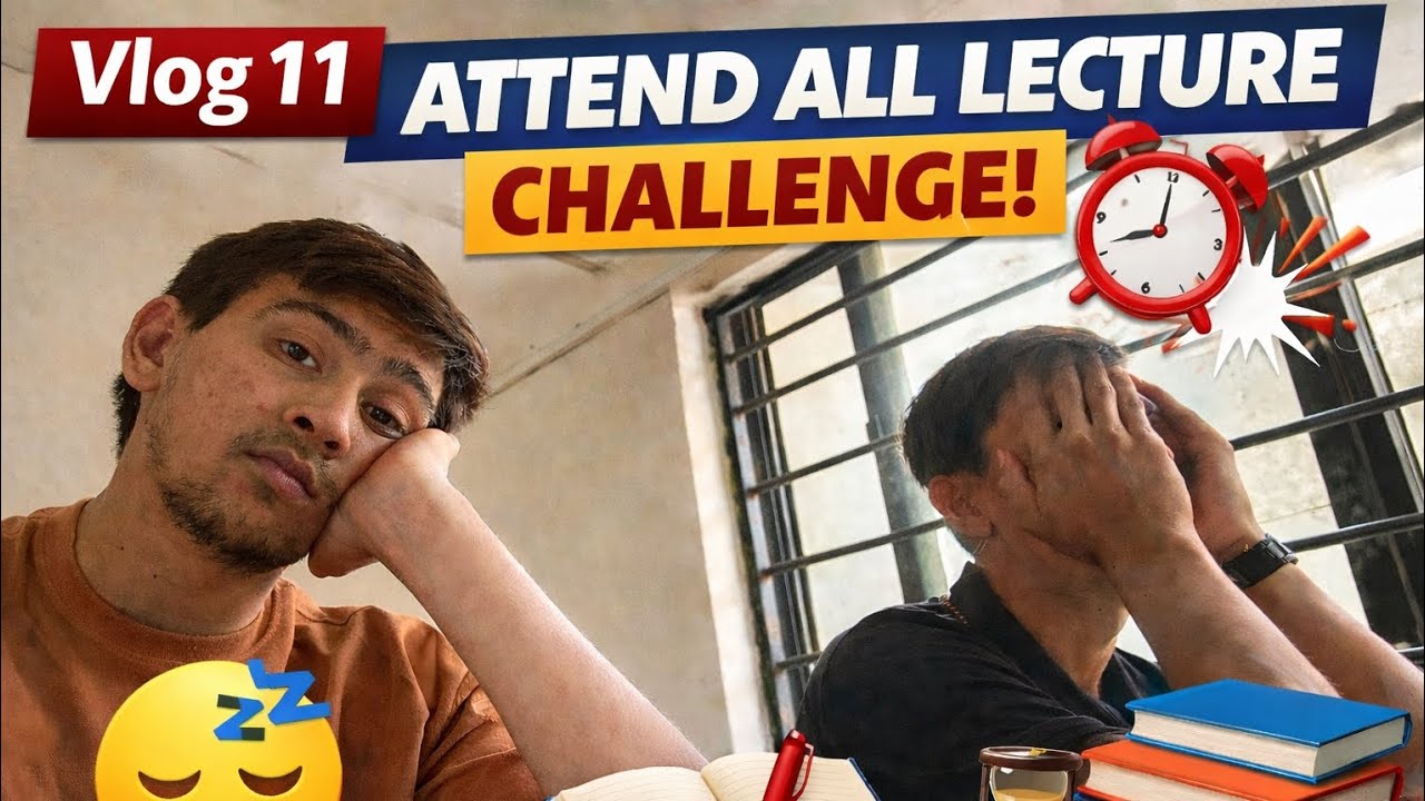 Attend All Lecture Challenge 💀 | College Struggles & Hostel Life | Vlog 11 | Bhuro Vlogerr