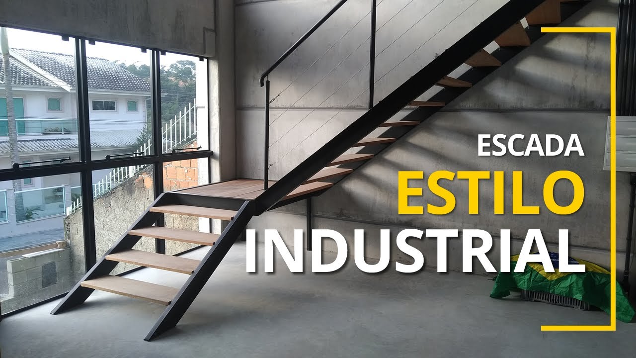 Escada de ferro estilo industrial - Casa Estilo Industrial