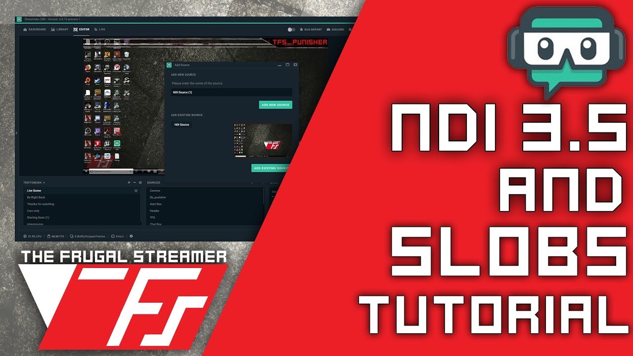 Two PC 1080p/60 Streaming Setup, No Capture Card Needed with NDI and OBS.