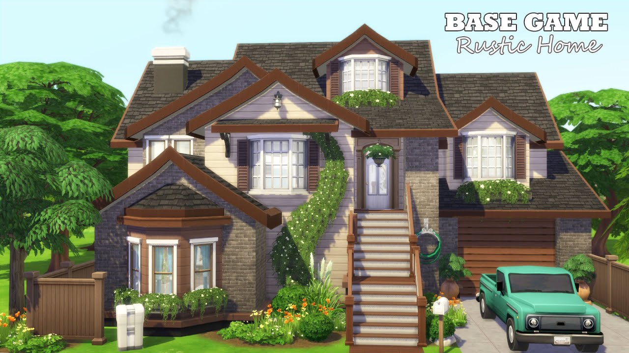 Rustic Family Home 🍄 | Base Game | No CC | The Sims 4 Speed Build