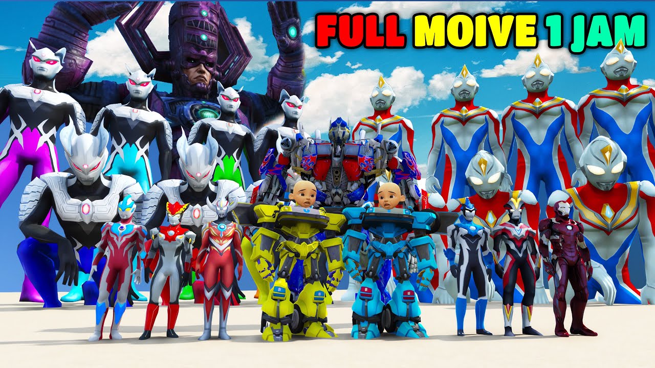 FULL MOVIE ULTRAMAN DYNA 1000 BAYANGAN & ROBOT UPIN IPIN VS ULTRAMAN ZERO KUASA 7 JAHAT!