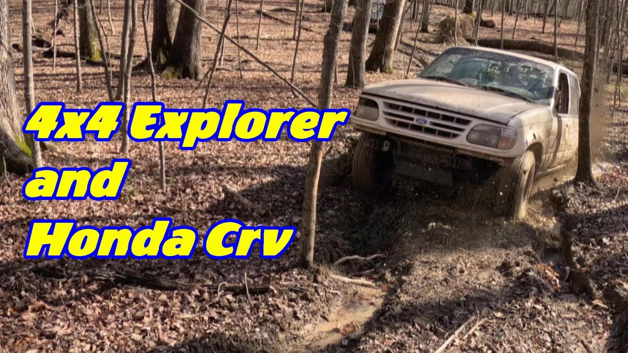 Mud chains lets go wheeling Ford Explorer 4x4 Honda C-rv