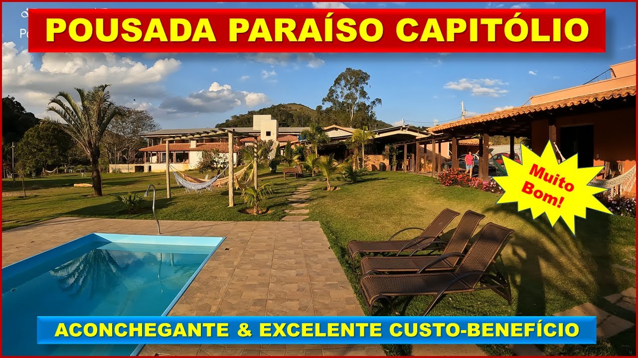 POUSADA PARAÍSO CAPITÓLIO - BOA & BARATA - DICAS DE VIAGEM & TURISMO MINAS GERAIS.