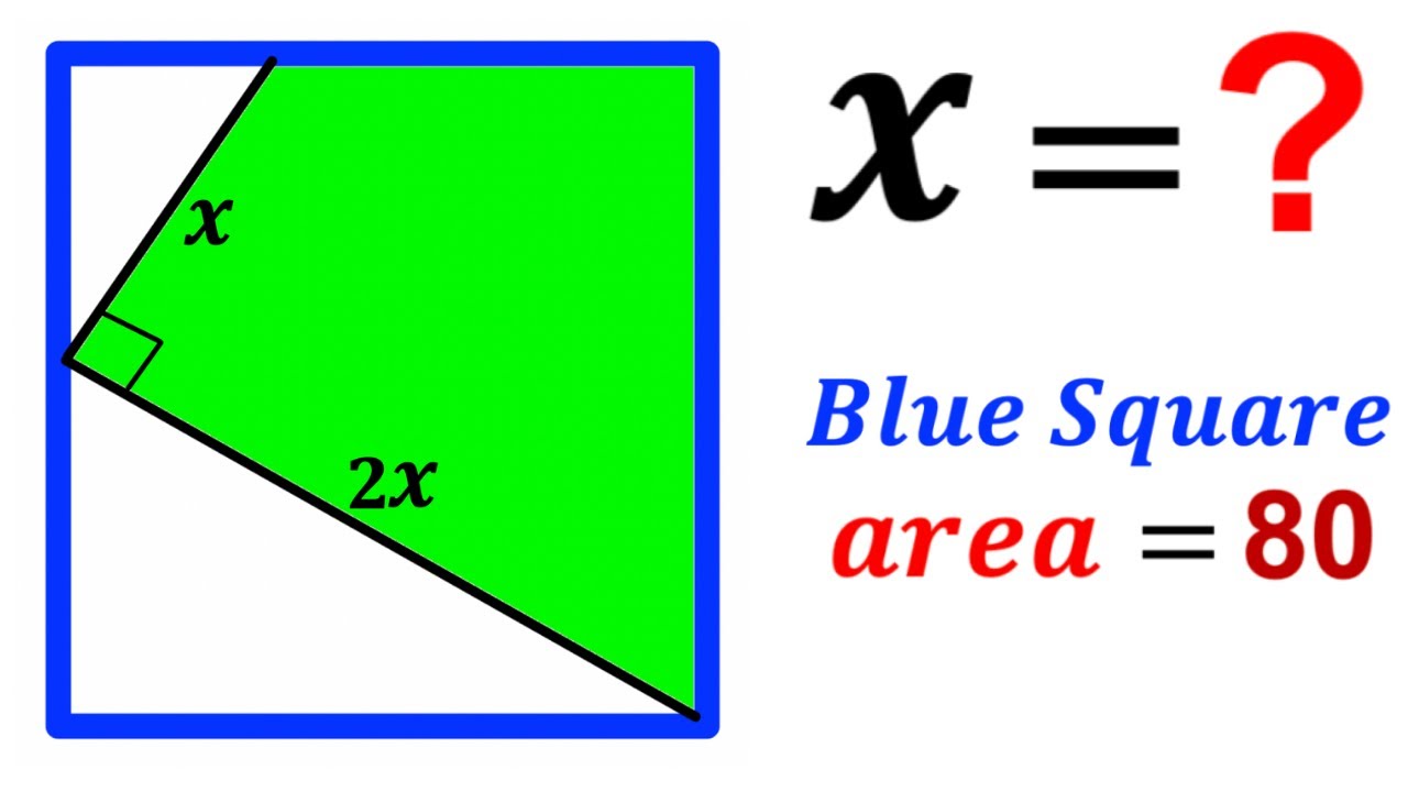 Can you find the X value? | (Square) | #math #maths | #geometry