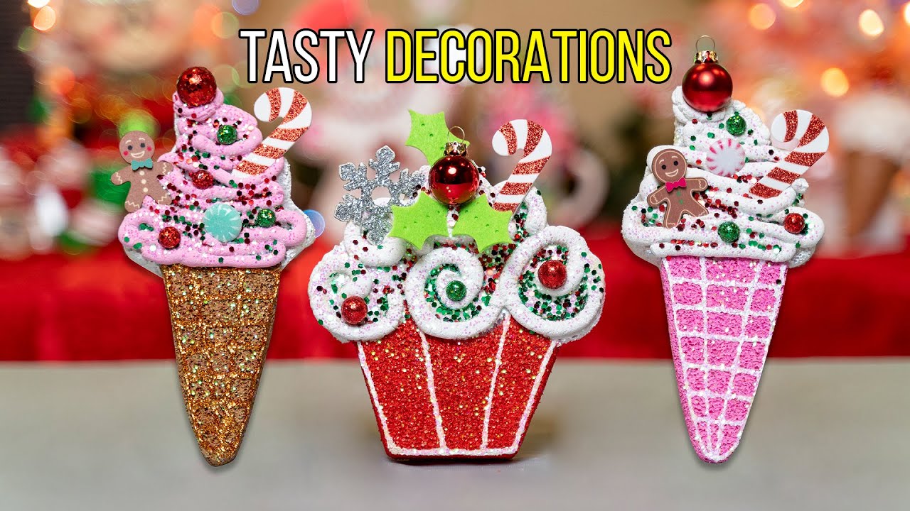 Christmas Cupcake & Ice Cream Cone Decorations [GIVEAWAY CLOSED]